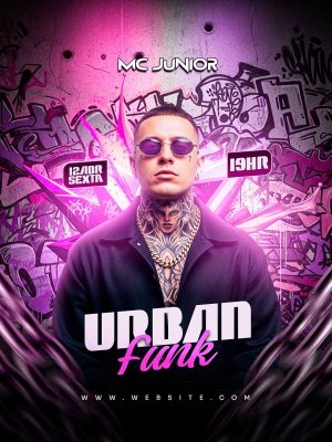 MC Junior Urban Funk 12 Abr Sexta Flyer PSD Editável