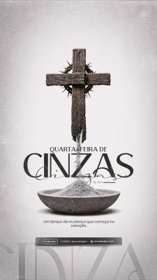 Quarta-feira de Cinzas Cruxificação Um Tempo de Mudança PSD Editável