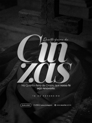 Quarta-feira de Cinzas Que Nossa Fé Seja Renovada PSD Editável