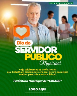 20 de Setembro Dia do Servidor Público Municipal PSD Editável