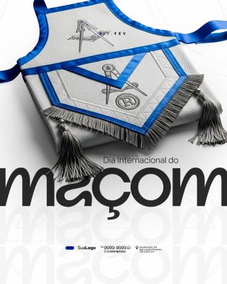 Dia Internacional do Maçom Celebração de 22 de Fevereiro PSD Editável