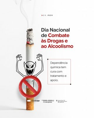 Nacional de Combate às Drogas e Alcoolismo Campanha PSD Editável