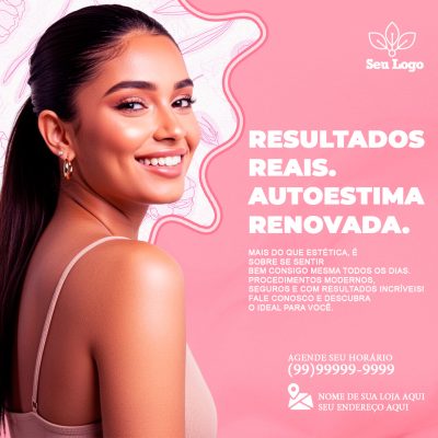Estética Resultados Reais Autoestima Renovada PSD Editável