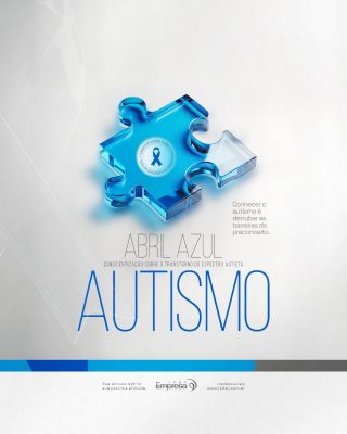 Abril Azul Conscientização Autismo PSD Editável