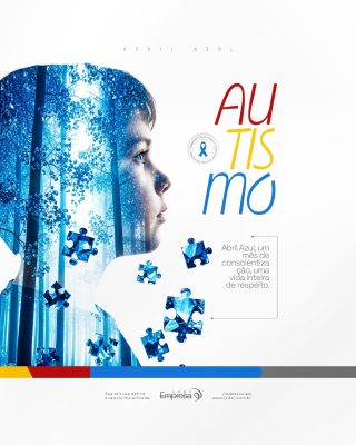 Abril Azul Autismo Conscientização Respeito PSD Editável