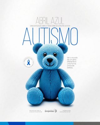 Abril Azul Autismo Conscientização sobre o Transtorno PSD Editável