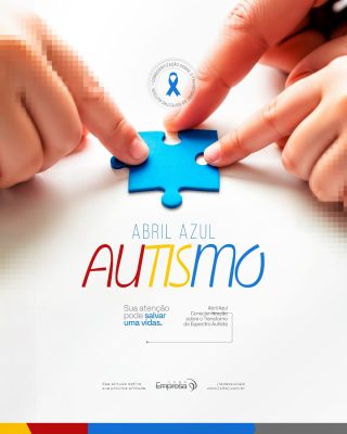 Autismo Abril Azul Sua Atenção Pode Salvar Vidas PSD Editável