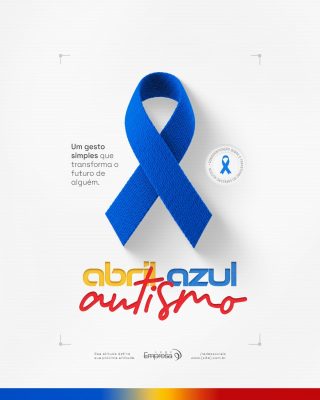 Abril Azul Autismo Campanha de Conscientização PSD Editável