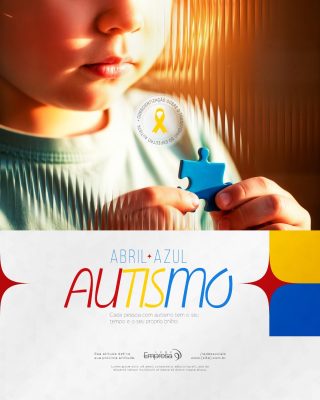 Abril Azul Autismo Conscientização PSD Editável