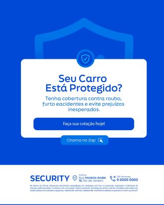 Seguro Seu Carro Está Protegido Faça Cotação PSD Editável