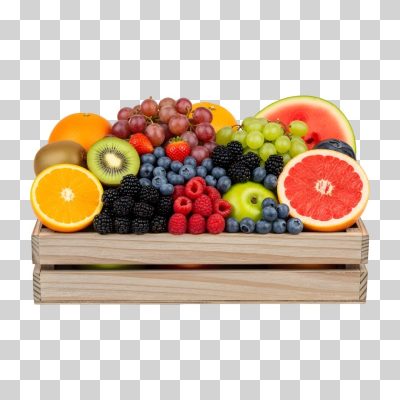 Cesta de Frutas Variadas Frescas Mix Diversificado Natural PNG Transparente