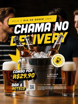 Bar Chama no Delivery Combo Cerveja R$29,90 PSD Editável