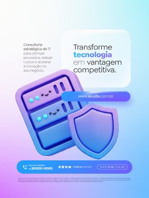 Marketing Digital Transforme Tecnologia em Vantagem Competitiva PSD Editável