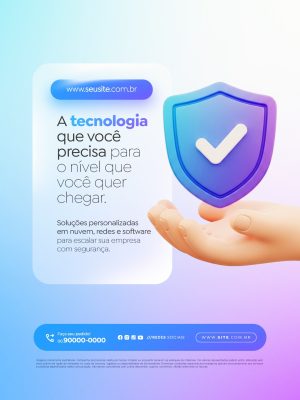Tecnologia Personalizadas e Segurança PSD Editável