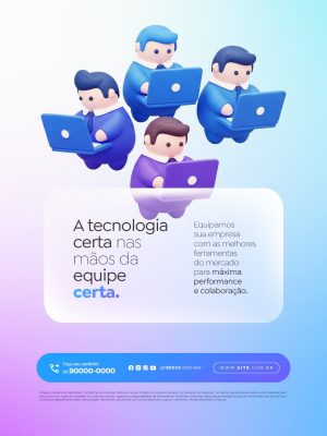 A Tecnologia Certa nas Mãos da Equipe Certa PSD Editável