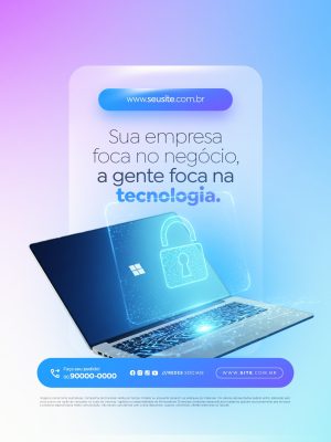 Foca no Negócio A Gente Foca na Tecnologia PSD Editável