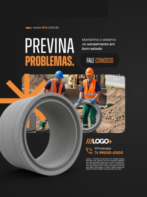Saneamento Previne Problemas Fale Conosco PSD Editável