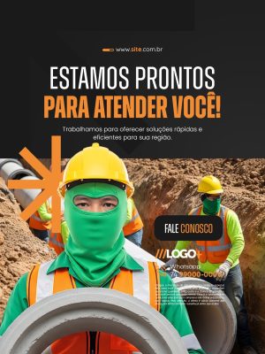  Estamos Prontos Para Atender Você PSD Editável