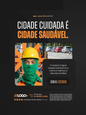Cidade  Cuidada é Cidade Saudável Divulgação de Serviço Público PSD Editável