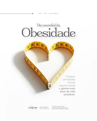 Dia Mundial da Obesidade 04 de Março Social Media PSD Editável
