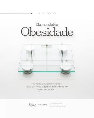 Dia Mundial da Obesidade 04 de Março Social Media PSD Editável