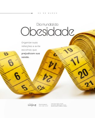 Dia Mundial da Obesidade 04 de Março Social Media PSD Editável