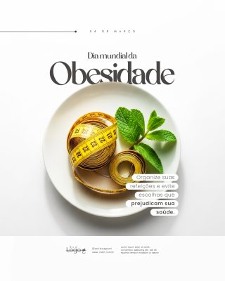 Dia Mundial da Obesidade 04 de Março Social Media PSD Editável