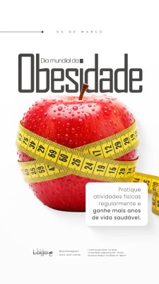 Dia Mundial da Obesidade 04 de Março Social Media PSD Editável