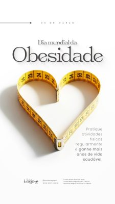 Dia Mundial da Obesidade 04 de Março Social Media PSD Editável