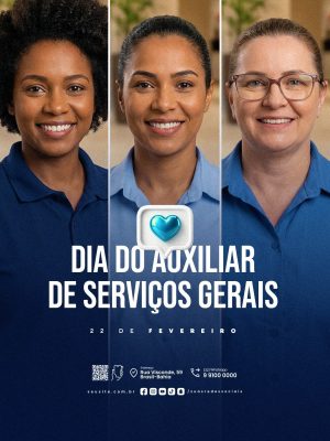 Dia do Auxiliar de Serviços Gerais 22 de Fevereiro PSD Editável