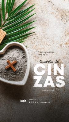 Story Quarta de Cinzas 18 Fevereiro PSD Editável