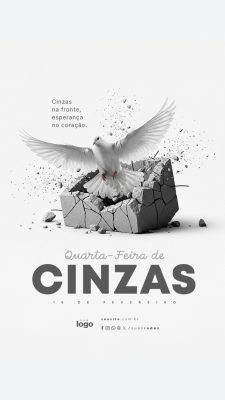 Story Quarta Feira de Cinzas 18 Fevereiro PSD Editável