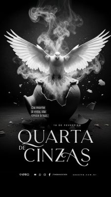 Story Quarta de Cinzas 18 Fevereiro PSD Editável