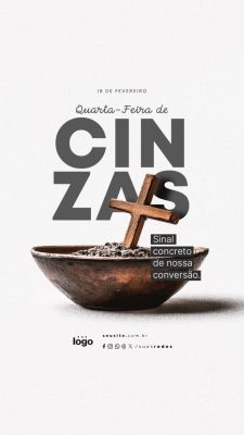 Story Quarta Feira de Cinzas 18 Fevereiro PSD Editável