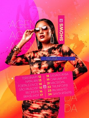 Agenda de Shows Bruna Motta PSD Editável