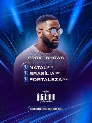 Flyer Gustavo Fernandes Próximos Shows PSD Editável