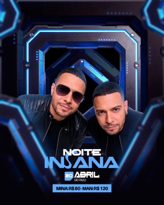 Noite Insana 20 Abril São Paulo Flyer de Festa Eletrônica PSD Editável