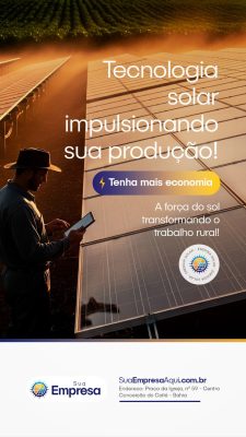 Energia Solar Tenha Mais Economia no Campo PSD Editável