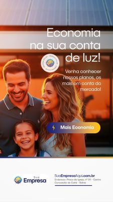 Energia Solar Economia na Sua Conta de Luz Mais Economia PSD Editável