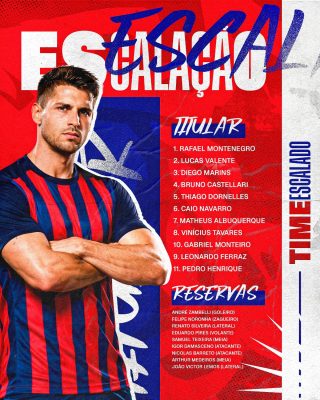 Escalação Time Rafael Montenegro Time Escalado PSD Editável