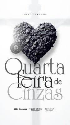 Quarta-feira de Cinzas 18 Fevereiro Olhar para Dentro PSD Editável