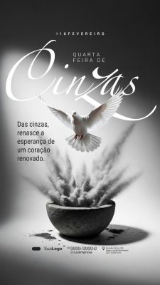 Quarta-feira de Cinzas Esperança Renovada Template PSD Editável