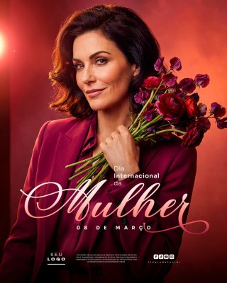 Dia Internacional da Mulher 08 de Março Celebração Especial PSD Editável