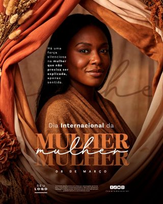 Dia Internacional da Mulher 08 de Março Social Media PSD Editável