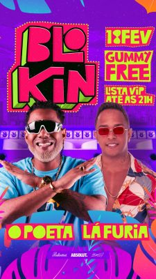 Blokin 18 Fev Gummy Free O Poeta Lá Furia Festa PSD Editável