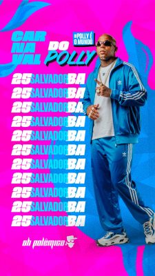 Agenda de Shows Oh Polêmico 2026 - Template Editável para Carnaval