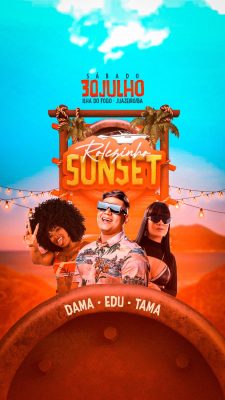 Flyer PSD Editável Rolezinho Sunset - Template para Festas de Verão, Shows e Eventos
