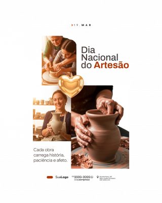 Artesão Dia Nacional da Indústria Arte e Cultura PSD Editável
