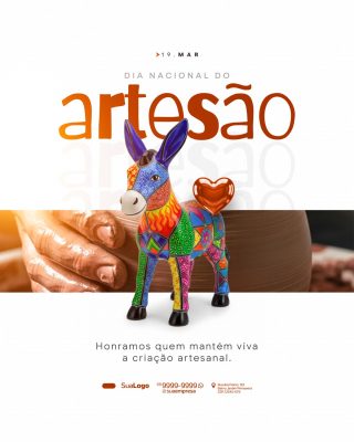 Artesão Dia Nacional do Artesão 19 de Março PSD Editável