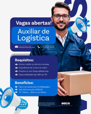 Recrutamento Emprego Temos Vagas Abertas Contratação Social Media PSD Editável